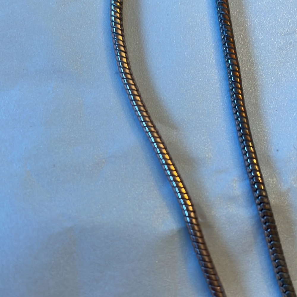 Rose Gold Off Set Heart Necklace - Picture 5 of 5